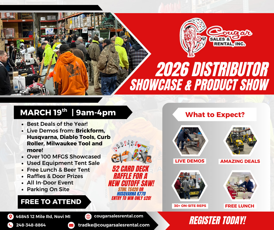 Cougar Sales & Rental 2026 Distributor Showcase & Product Show